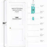 Woodstock Chimes Bells of Paradise Medium 32" Cyan Outdoor Memorial Gift, Wind Chimes for Backyard, Porch, Garden Patio Decor, Deep Tone Windchime BPMCY