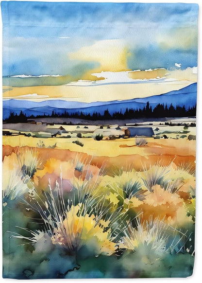 Caroline's Treasures Nevada Sagebrush in Watercolor Garden Flag Mailbox Flag Decorative Yard Flag Banner Outside Patio Artwork Yard Flower Beds, Garden Size, Multicolor