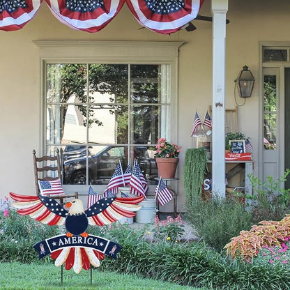hogardeck 4th of July Decorations Outdoor, Bald Eagle Patriotic Decorative Garden Stakes for Fourth of July Decorations, Memorial Day Metal American Eagle for Outside Yard Porch Lawn Decor