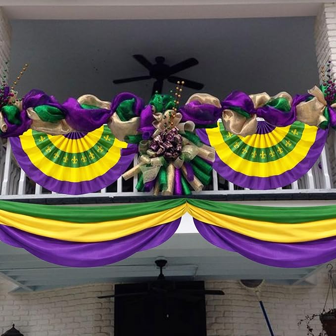 Graduation Party Decorations Bunting Flag & Mardi Gras Banner 2x20Ft Bunting Flag Class of 2026 Graduation Déco School Outdoor Porch Decor for Birthday & Events
