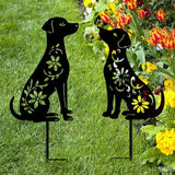 Dog Metal Decorative Garden Stakes, Dachshund Unique Gifts for Dog Lovers, Garden Decor for Outside, Yard Art, Patio, Outdoor Decor, Garden Decorations, Lawn Ornaments (2 Pack)