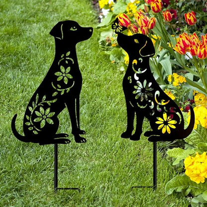 Dog Metal Decorative Garden Stakes, Dachshund Unique Gifts for Dog Lovers, Garden Decor for Outside, Yard Art, Patio, Outdoor Decor, Garden Decorations, Lawn Ornaments (2 Pack)