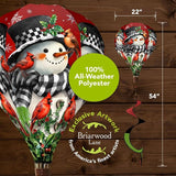 Briarwood Lane Snowman with Cardinals Hot Air Balloon Spinner