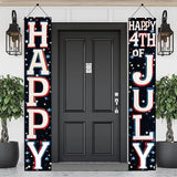 4th of July Porch Banners 71x12 Inch Patriotic Independence Day Decorations Red White Blue Hanging Door Signs American Flag Stars Stripes Outdoor Home Decor Memorial Day Party Supplies