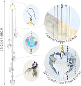 Crystals Heart Prisms Suncatcher Hanging Ornament Rainbow Maker for Home,Garden Decoration (Heart)