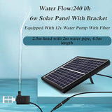 Indoor Outdoor Bamboo Fountain, Bamboo Traditional Japanese Rocking Water Fountain, Zen Garden Decor with Water Pump, 6W Solar Panel, 2M Tube, for Garden Terrace Pond