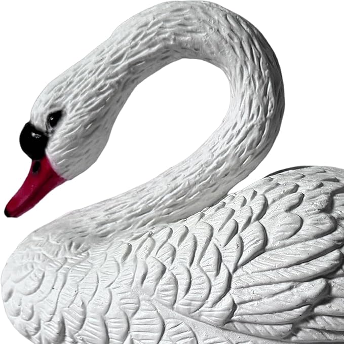 Garden Statues Garden Pond Float Swan Decor Swan Figurine Float Realistic for Courtyard Gardens Yard Lawn Sculpture Country Farm Figures Yard Ornaments Decor