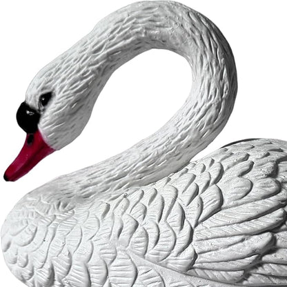 Garden Statues Garden Pond Float Swan Decor Swan Figurine Float Realistic for Courtyard Gardens Yard Lawn Sculpture Country Farm Figures Yard Ornaments Decor