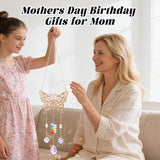 Butterfly Birthday Gifts for Women, Hanging Crystals Sun Catcher Prisms with Love Pendant for Window Room Garden Decor, Suncatcher Mothers Day Housewarming Gifts for Friends, Mom, Grandma, Wife