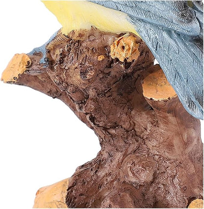 Cute Statues Garden Bird Statue Outdoor Statues On The Stone Ornament Backyard Decor(On the Branches)