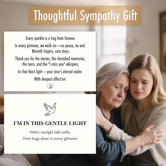 Suncatcher Crystal Memorial Gifts Decor for Loss Mom Daughter Grandma - Every Sparkle’s a Hug from Above, Prism Beads Sympathy Gift for Loss of Mother, Memorial Gifts for Loss of Mom