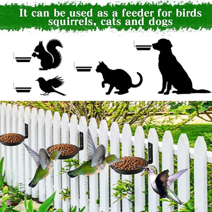 6 Pack 6'' Wall Mount Plant Holder with 8 Replaceable Trays, Heavy Duty Metal Flower Pot Holder Ring, Plant Hanger for Wall Indoor, Ring Planter Bracket for Outside Outdoor Bird Feeder Bath