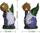 Zayton Garden Outdoor Gnome Statues Yard Resin Decoration Gift Handmade Housewarming Gift for Patio Yard Lawn Waterproof Cracking