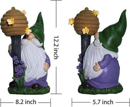 Zayton Garden Outdoor Gnome Statues Yard Resin Decoration Gift Handmade Housewarming Gift for Patio Yard Lawn Waterproof Cracking