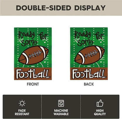 AVOIN colorlife Ready For Some Football Garden Flag 12x18 Inch Double Sided, The Big Game Sunday Yard Outdoor Flag