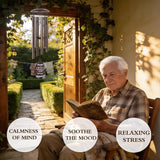 Grandpa Gifts Wind Chimes - Metal Windchimes with Card Indoor Outdoor Garden Patio Yard Hanging Decor Appreciation Grandparents Day Retirement Birthday Gift for Grandfather from Grandkids