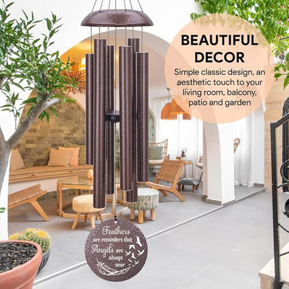 Personalized Wind Chimes for Loss of Loved One, Bereavement & in Memory Wind Chimes, Sympathy Gifts in Memory of Father, Mother, or a Loved One, Product in USA