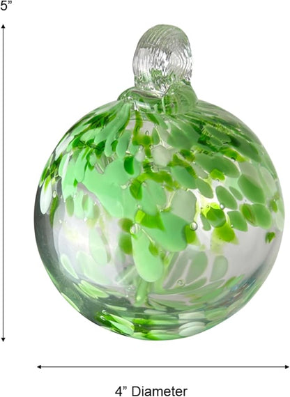 Dale Tiffany Hand Blown Glass, 4" Diameter Celtic, Tree of Life Collection, Witch Globe Hanging Garden Indoor/Outdoor Decorative Ornament Gazing Ball