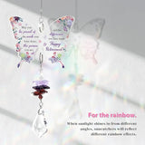 Funnli Retirement Gift for Woman Purple Crystal Window Hangings Decor, 2026 Retired Gifts, Retirement Gifts for Women Friends Coworkers Nurse Boss Employee Butterfly Acrylic Plaque