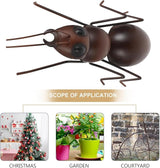 OSALADI Large Iron Craft Ant Statue Ornament for Garden Balcony Lawn Decoration Handcrafted Metal Figurine with Fine Texture Cartoon Style Tabletop Adornment for Outdoor Patio