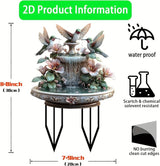 Hummingbird Flowing Water Garden Stake Decor, Butterfly Acrylic 2D Garden Decoration,Sculptures Ornament Garden Accessories for Outdoor Indoor Yard Lawn Pot Plants (Style E)