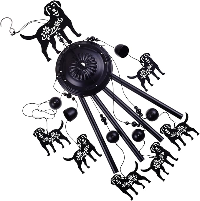 Outdoor Dogs Wind Chimes Decoration, Mobile Wind Catcher, Retro Dog Wind Bells, Memorial Wind Chime, Blessing Windchime for Home, Balcony, Yard, Room, Xmas, Party, Indoor, Garden Decor, Gifts for Mom