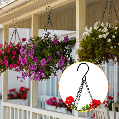 TAORISH 6 Pack 9.5 Inch Hanging Chain for Bird Feeders, Planters, Lanterns, Wind Chimes, Billboards, Chalkboards and Ornaments (Black)
