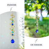 H&D HYALINE & DORA Gazing Ball Spiral Tail Crystal Suncatcher, Rainbow Maker Crystal Beads Decor Sun Catcher Hang with Hook for Window Indoor Outdoor