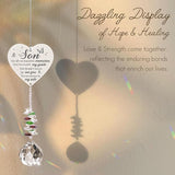 Memorial Crystal Suncatcher,Memorial Gifts for Loss of Son,Loss of Son Sympathy Gifts,Hanging Crystals Ornament for Window Rainbow Maker Prisms Home Decor Gift