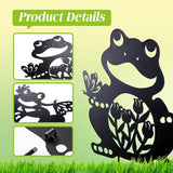 Frog Metal Decorative Garden Stakes Frog Gifts for Women Men Mom Birthday Gifts Silhouette Statues for Garden Decor, Yard Art, Patio, Outside, Lawn Ornaments, Outdoor Decorations