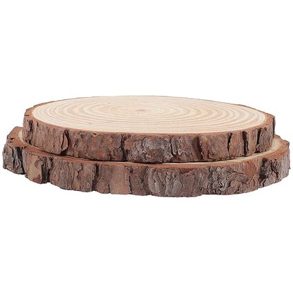 ARTIBETTER 2pcs Wooden Garden Stepping Stones Outdoor Log Slabs for Lawn Pathway Landscaping Decorative Garden Decor