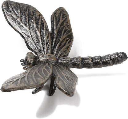 BRASSTAR Cast Iron Dragonfly Statue Delicate Modelling Interior and Exterior Decoration Suitable for Placing Study Garden Lawn Balcony TQGJPT432