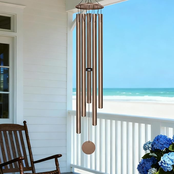 65" Extra Large Wind Chimes for Outside Deep Tone,Big WindChimes for Outdoor Porch Garden Patio Balcony Decor, Deep Tone Wind Chimes (Pink)