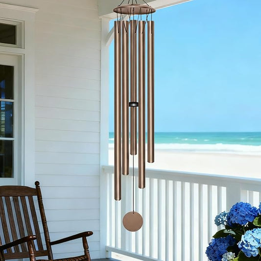 65" Extra Large Wind Chimes for Outside Deep Tone,Big WindChimes for Outdoor Porch Garden Patio Balcony Decor, Deep Tone Wind Chimes (Pink)