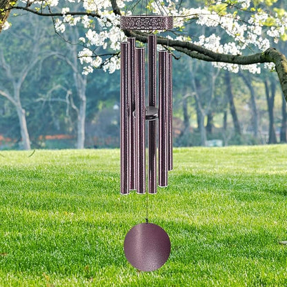 ASTARIN 48'' Wind Chimes for Outside Deep Tone - Large Windchimes with 6 Heavy Tubes, Memorial Wind Chimes Outdoor for Garden Hanging Décor,Sympathy Gifts，Bronze