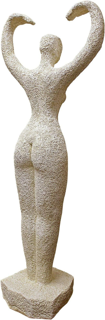 Design Toscano Neolithic Style Gaia Earth Mother Woman Indoor/Outdoor Garden Statue, 40 inches tall, Cast Stone Resin, Rough Stone Finish