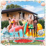 Moxweyeni 3 Pcs Metal Beach Outdoor Decoration 25 Inch Summer Ocean Theme Yard Sign Turtle Starfish Conch Coastal Outdoor Stakes for Garden Pool Lawn Holiday Party Take Photos