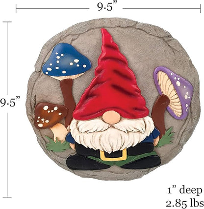 Spoontiques - Garden Décor - Gnome Stepping Stone - Decorative Stone for Garden