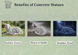 Lamb Laying Statue Concrete Sheep Outdoor Sculpture Painted Figure Farm Animal Figurine Cement Yard Decoration Lawn or Patio Stone Ornament Farmhouse Art