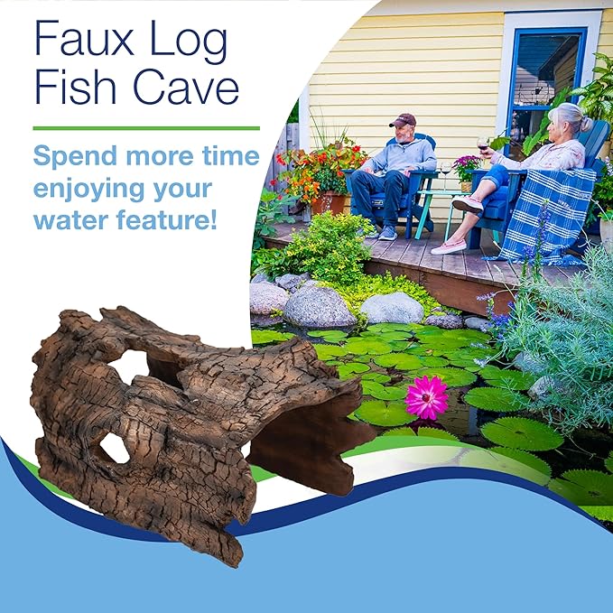 Aquascape Faux Log Fish Cave for Pond, Koi Predator Control | 78324