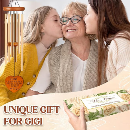 Gigi Gifts for Grandma, Gift for Gigi Wind Chimes, Birthday, Mothers Day, Retirement, Thanksgiving Gifts from Grandchildren Grandkid, Best Grandma Gift