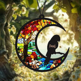 Personalized Pet Memorial Suncatchers Custom Name Passing Away Remembrance Keepsake for Loss of Pets Dog Cat Bird Bereavement Sympathy Gift for Pet Lovers Décor Garden Window Outdoor Hanging