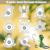 16Packs 3inch Sublimation Wind Spinner Blanks 3D Aluminum Metal Wind Sculpture Kinetic Spinners for Yard and Garden Indoor Art Sublimation Christmas Ornament Hanging Decoration