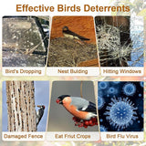 5 Pack Owl Scare Reflective Hanging Owl Decoration, Effective Animal Control Device to Scare Pigeons and Woodpeckers Away from Patio and Garden