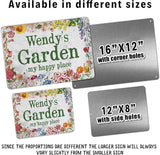 Customize Metal Signs with Name Garden Sign Personalized Waterproof Vintage Decorative Metal Print for Wall Decor Home Garden Ideas Gifts Made in USA