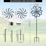 WONDER GARDEN Wind Spinners Outdoor Clearance, Premium Kinetic Wind Sculptures Wind Spinner, Metal Leaf Windmill for Outdoor Yard Patio Lawn & Garden