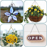 Molain 10 Pcs 20 Inch Stained Glass Window Hanging Chain, Picture Hanging Chain with Hooks Decorative Chains for Indoor and Outdoor Stained Glass Window Suncatcher Gardens Walls and Kitchens