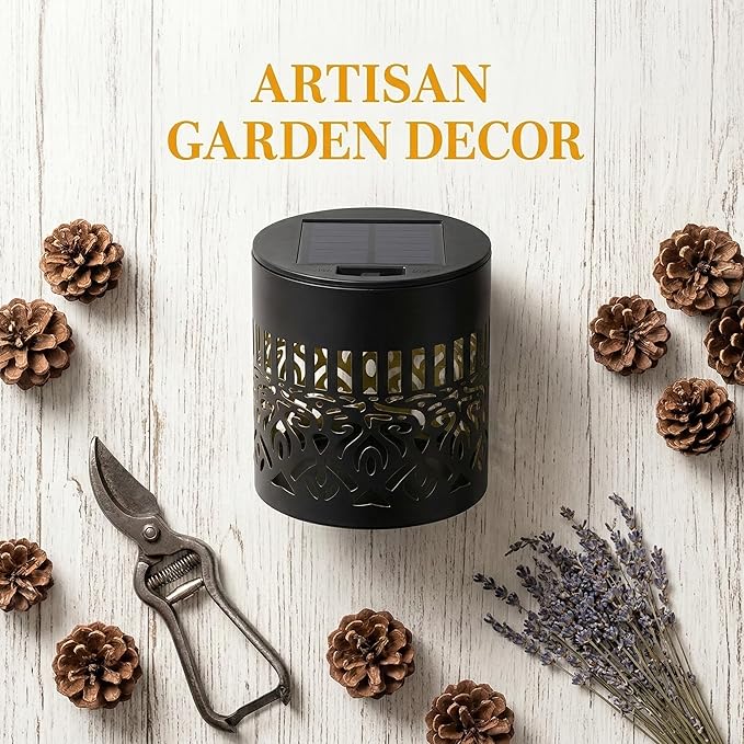 Decorative Solar Mandala Lights Outdoor, Metal Solar Fence Wall Light Waterproof, Solar Powered Mandala Garden Lights for Patio Fence Backyard Deck Outdoor Wall Decor (Sunflower*4)