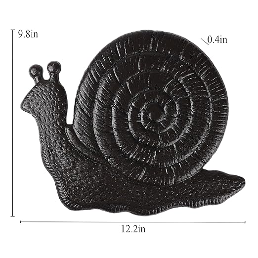 BRASSTAR Cast Iron Snail Shape Stepping Stone Stepping Footstone for Garden Path, Lawn, Yard, Patio, Farmland, Door Entrance, Outdoor Decor TQGJPT362