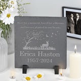 Personalized Memorial Stone Memorial Garden Stone - Sympathy Gifts for Loss of Dad, Mom or Loved One - Bereavement, Remembrance and Condolence Gift - Forever Planted in Our Hearts Square